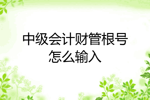 中级会计财管根号怎么输入