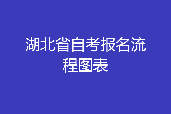 湖北省自考报名流程图表