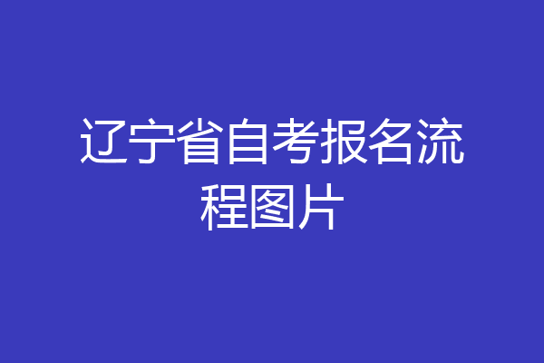 辽宁省自考报名流程图片