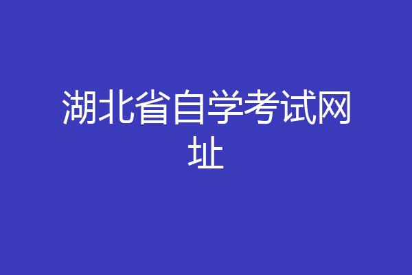 湖北省自学考试网址