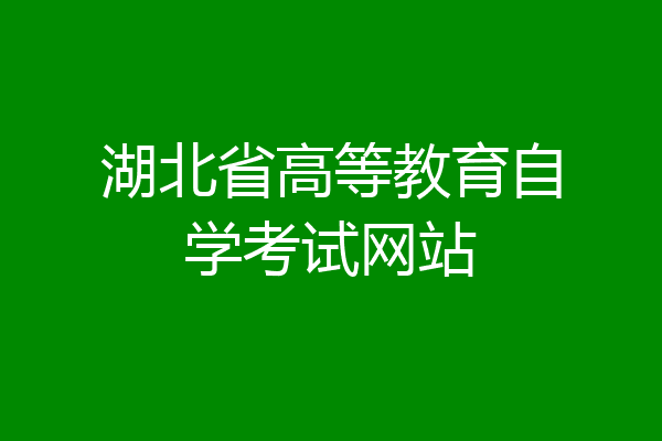 湖北省高等教育自学考试网站