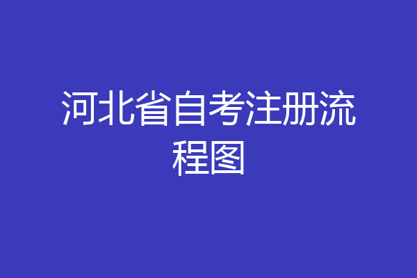 河北省自考注册流程图