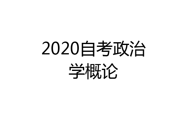 2020自考政治学概论