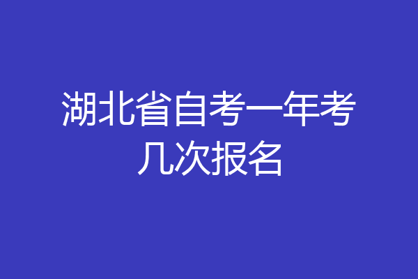 湖北省自考一年考几次报名
