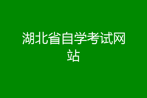 湖北省自学考试网站