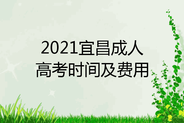 2021宜昌成人高考时间及费用