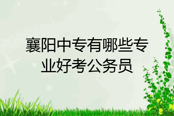 襄陽中專有哪些專業好考公務員