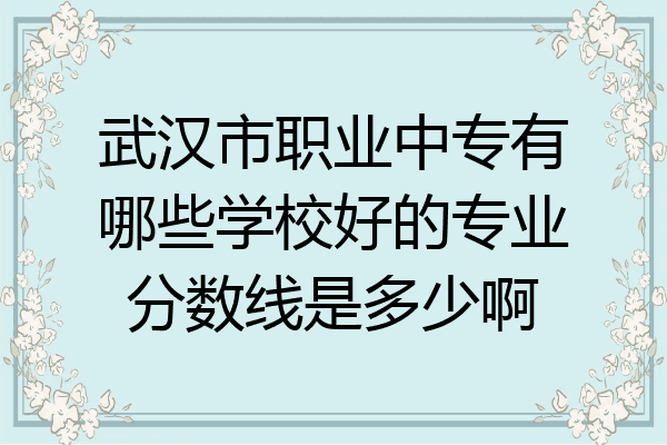 包含武汉城市职业学院分数线的词条