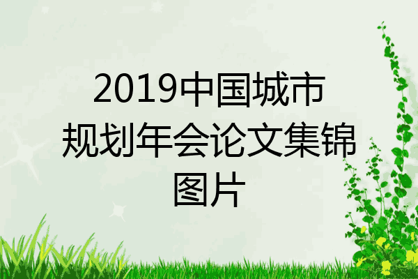 2019中国城市规划年会论文集锦图片