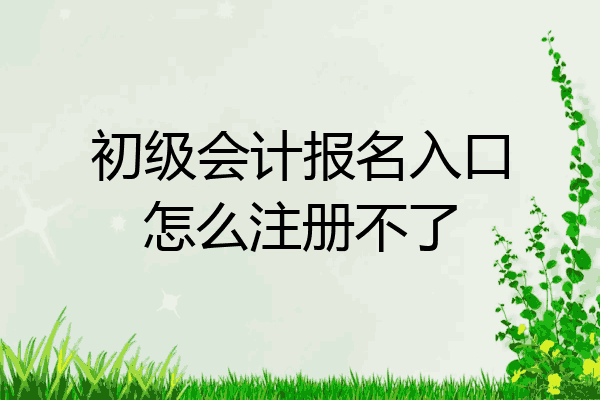 初级会计报名入口进不去怎么回事呀(初级会计报名登不上去)