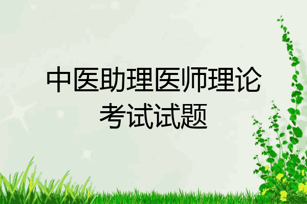 中医助理医师理论考试试题