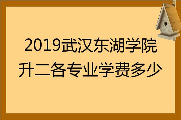 2022武漢東湖學院升二各專業學費多少