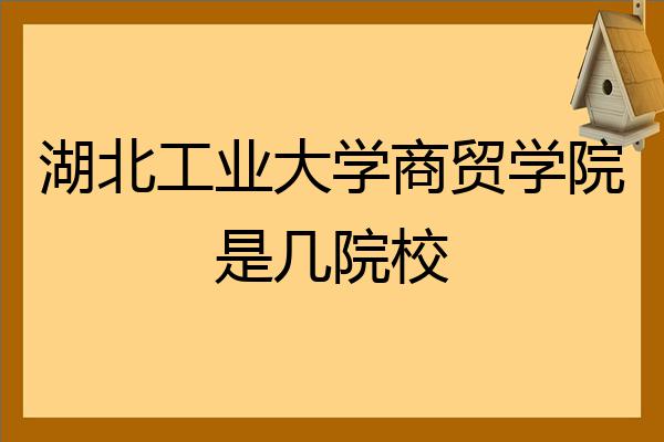 湖北工業大學商貿學院是幾院校