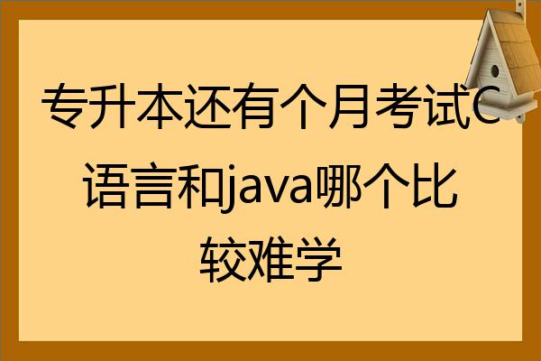 专升本还有个月考试c语言和java哪个比较难学